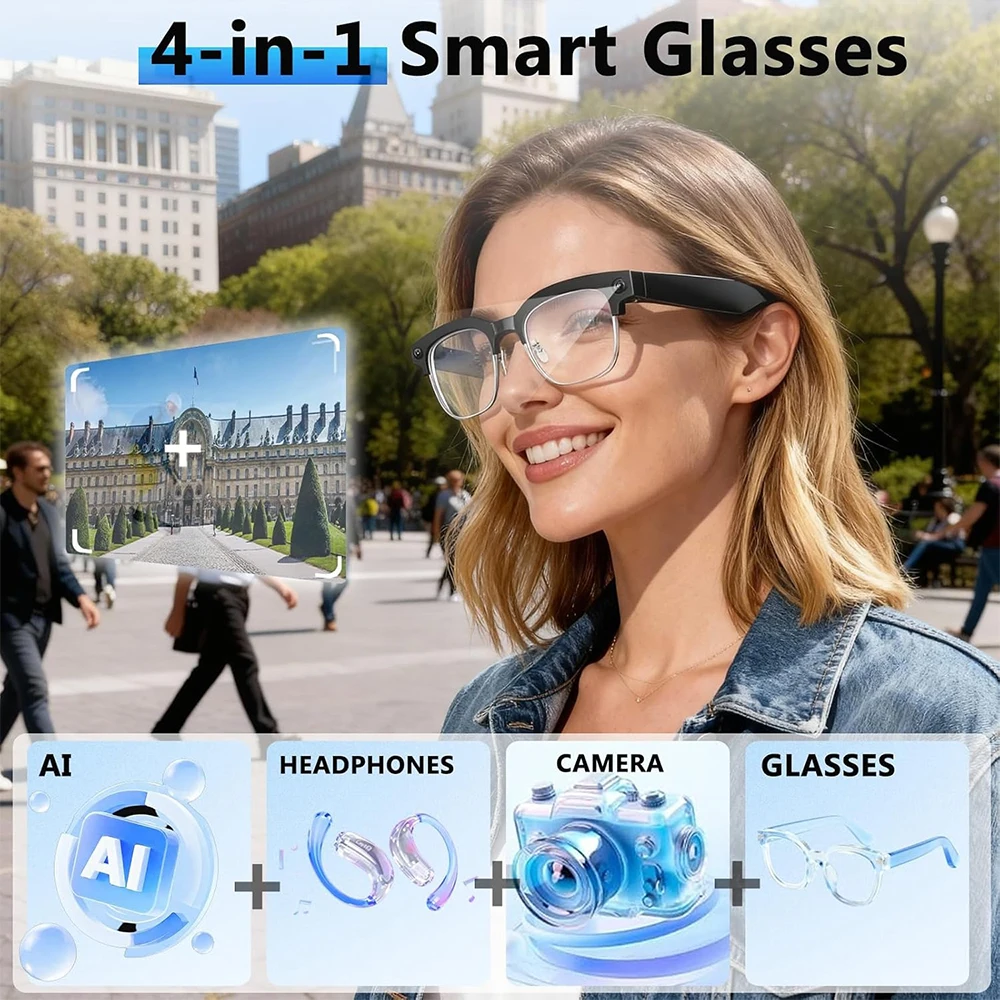 4K Smart AI Glasses 8MP Camera - Photography Japanese review and price