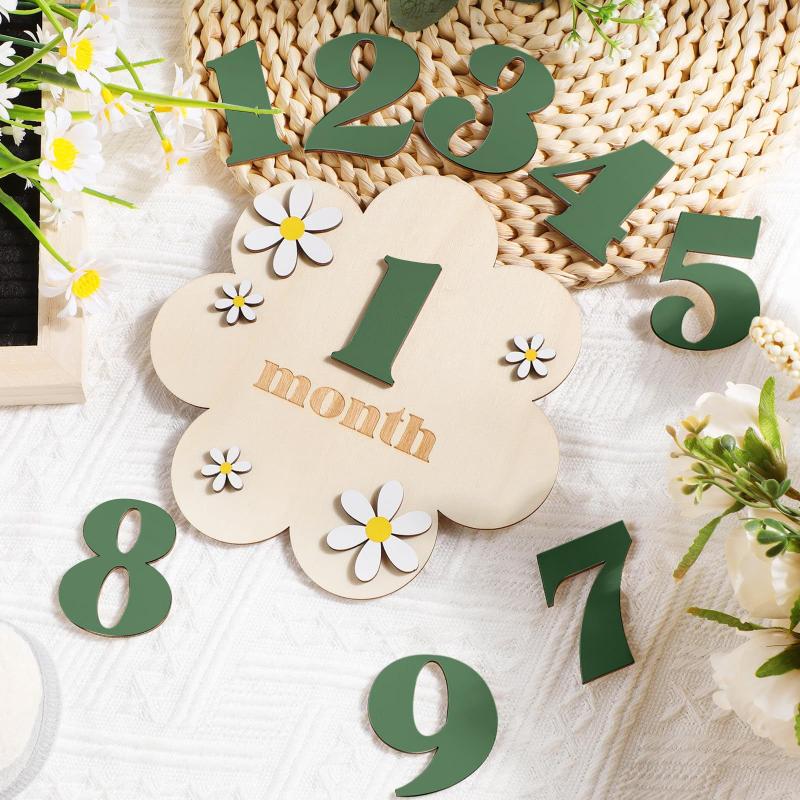 [J] Wooden Baby Monthly Milest - Photography Cheat Sheet review and price