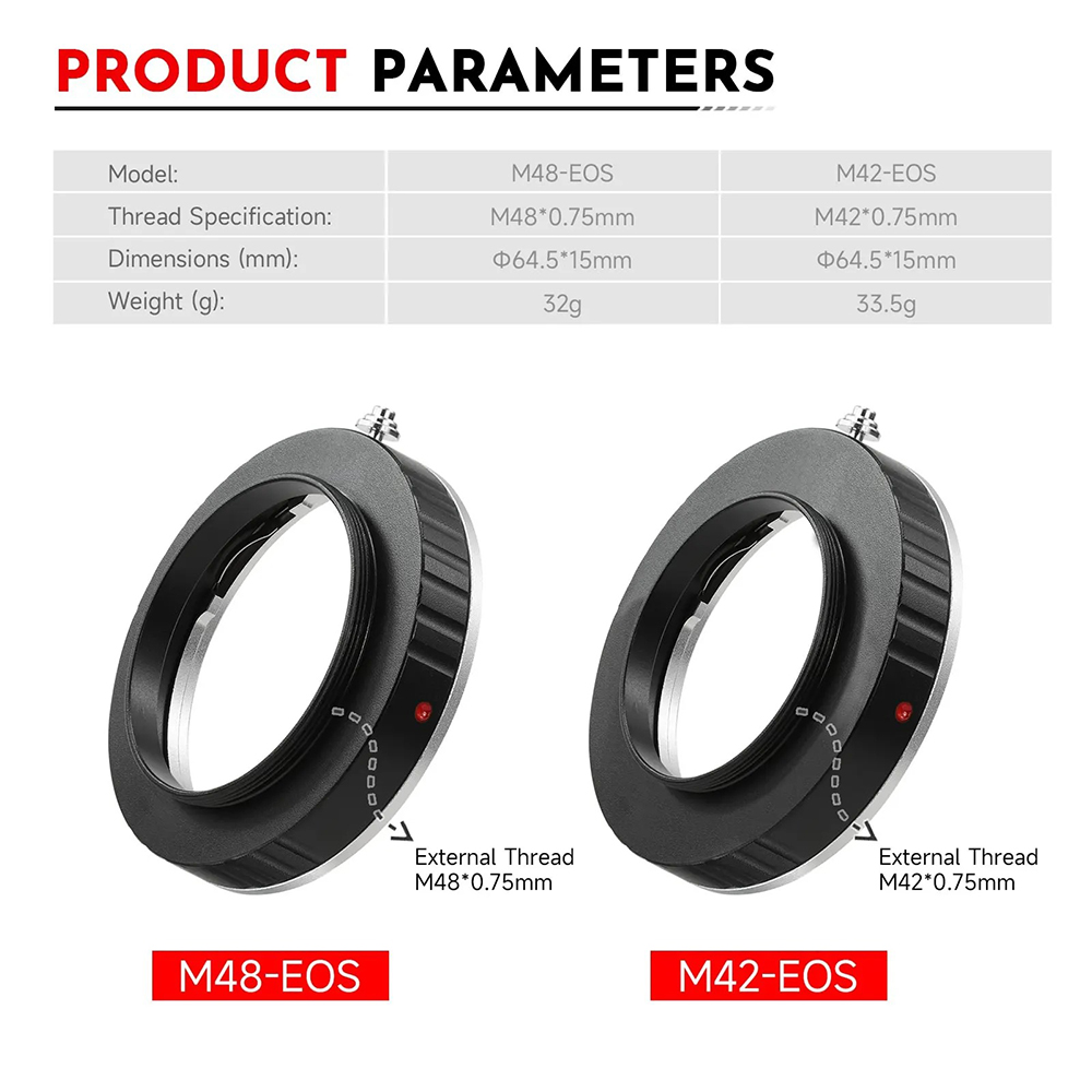 EYSDON M42/ M48 To EOS Camera  - Lens Adapter Ring review and price
