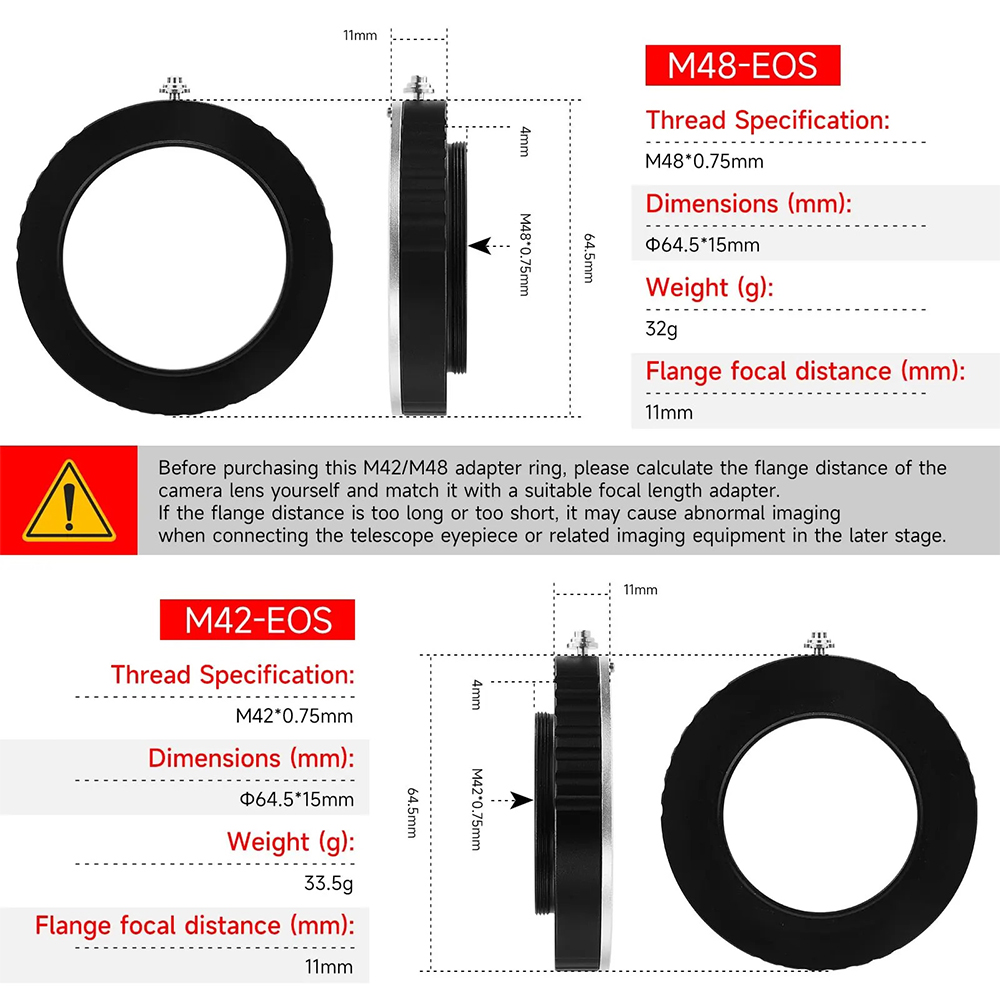 EYSDON M42/ M48 To EOS Camera  - Lens Adapter Ring review and price