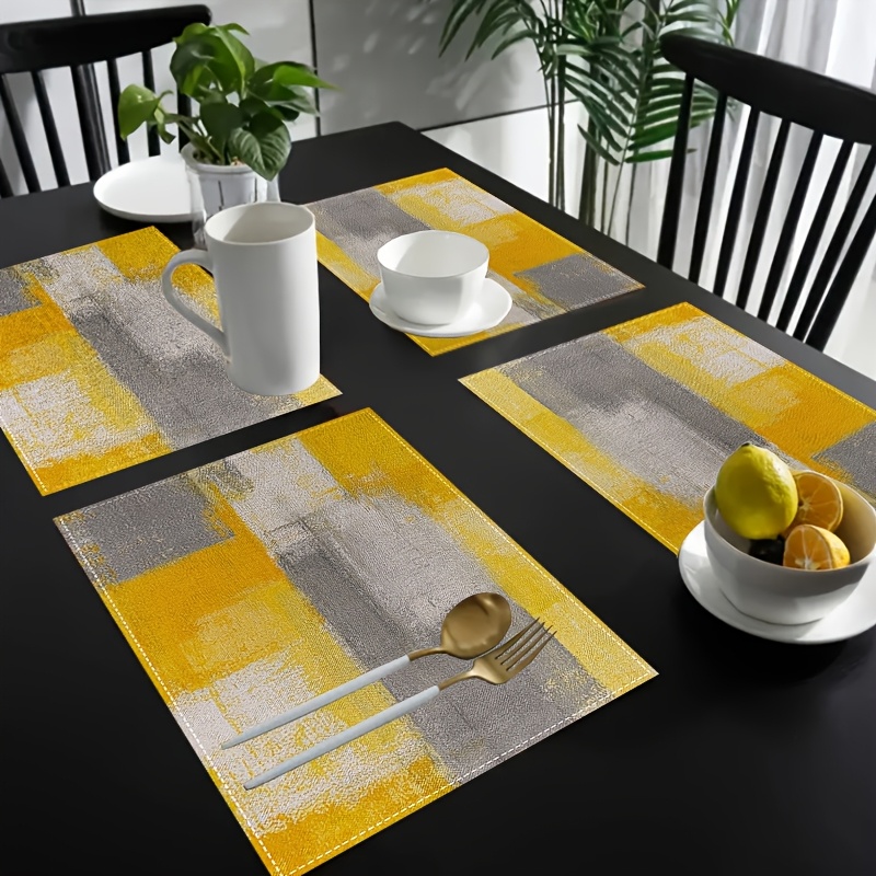 VIKAMA Yellow Gray Abstract Oi - Photography Geometry review and price